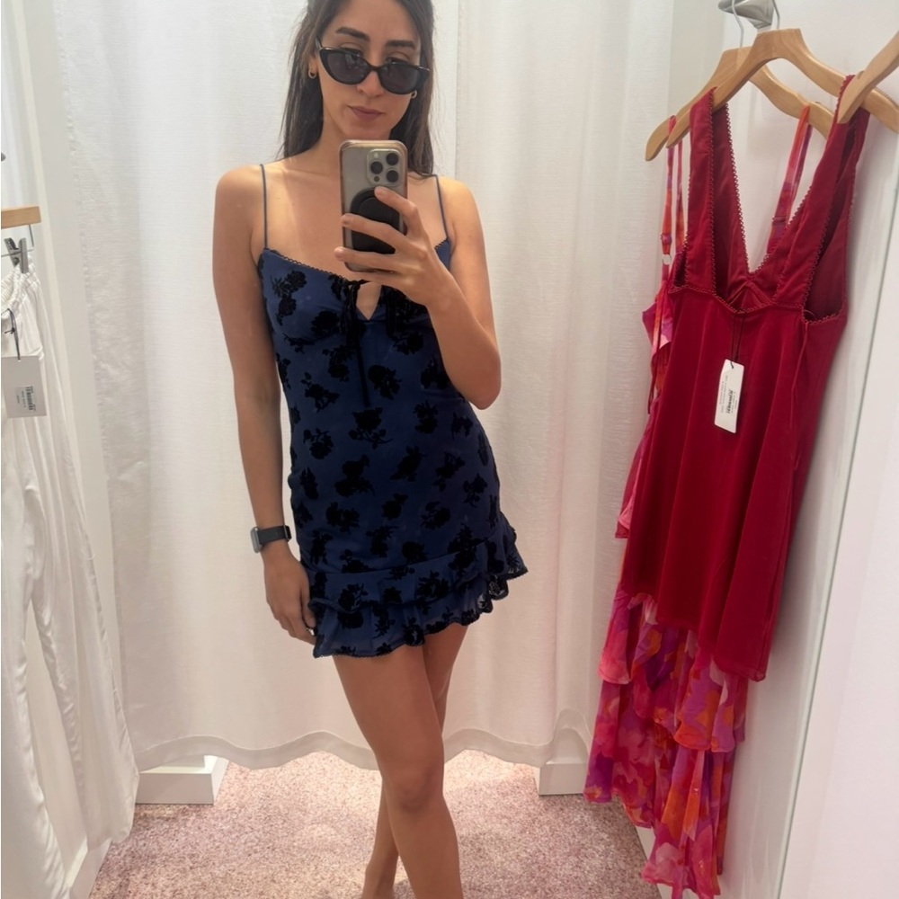 Black and Blue Floral Dress